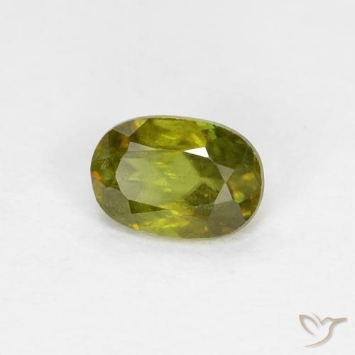 9,17 ctw natürlicher Mittelgrün Sphene, Oval, VS