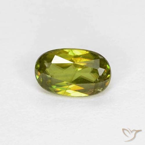 9,17 ctw natürlicher Warmes Erdgrün Sphene, Oval, VS