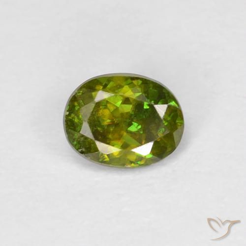 0.35ct Natürlicher Medium Dark-Green Sphene, Oval, VS