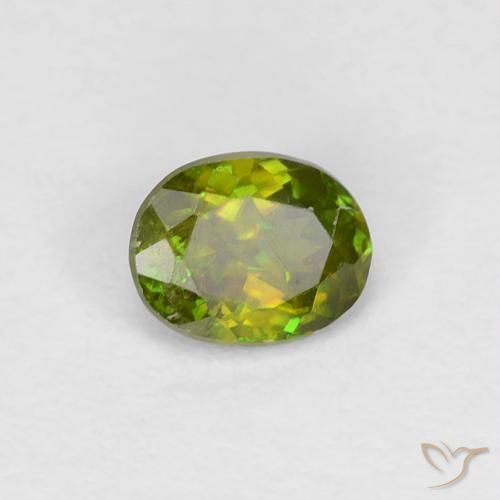 9,17 ctw natürlicher Medium Dark-Green Sphene, Oval, VS