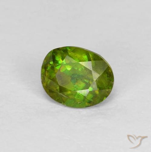 9,17 ctw natürlicher Lebendiges grün Sphene, Oval, VS
