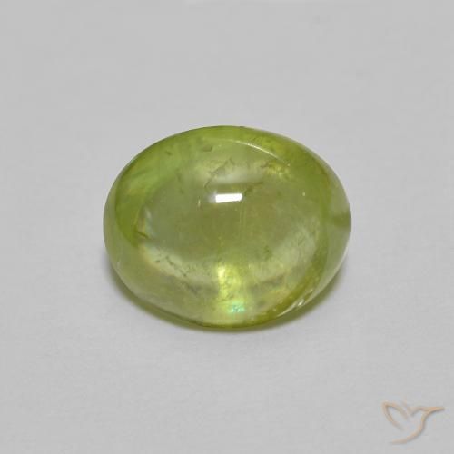 1.52ct Natürlicher Olivgrün Sphene, Oval, Transparent