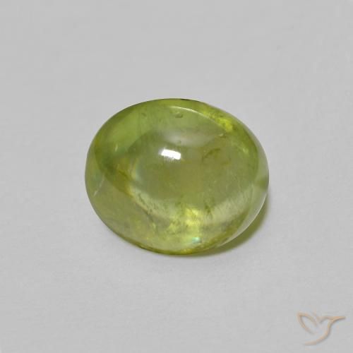 9,17 ctw natürlicher Olivgrün Sphene, Oval, Transparent