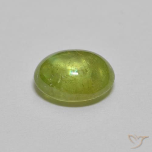 9,17 ctw natürlicher Olivgrün Sphene, Oval, Transparent