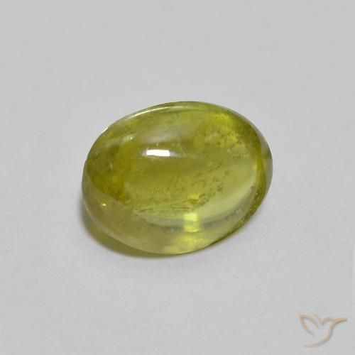 9,17 ctw natürlicher Warmes Erdgrün Sphene, Oval, Transparent