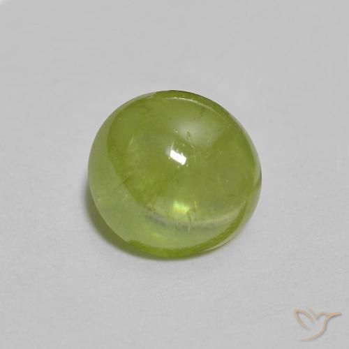 9,17 ctw natürlicher Olivgrün Sphene, Oval, Transparent