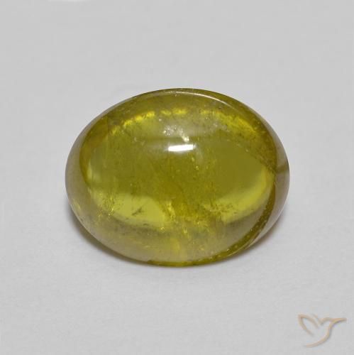 2.16ct Natürlicher Mittelgrün Sphene, Oval, Transparent