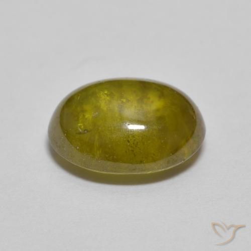 9,17 ctw natürlicher Mittelgrün Sphene, Oval, Transparent