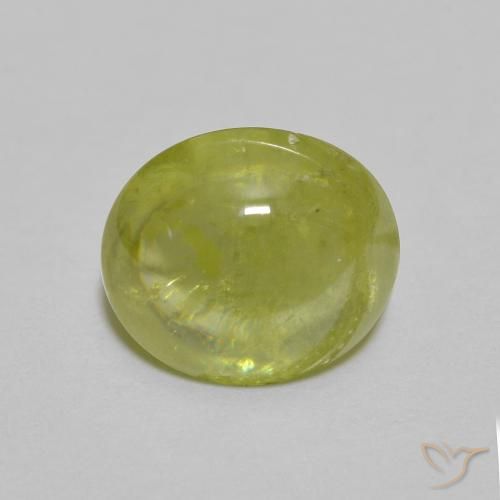 2.10ct Natürlicher Medium Light Green Sphene, Oval, Transparent