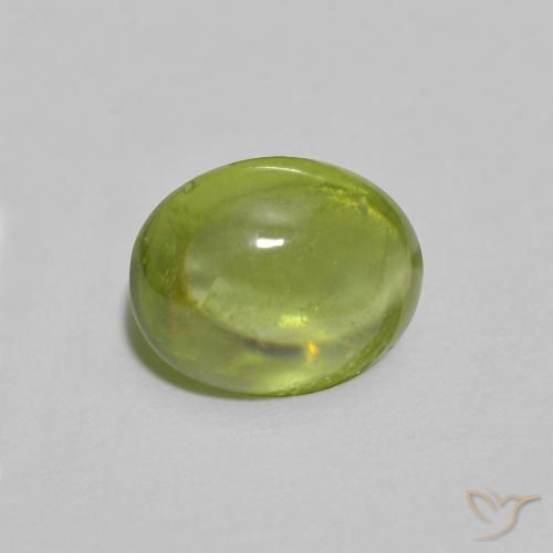 9,17 ctw natürlicher Olivgrün Sphene, Oval, Transparent