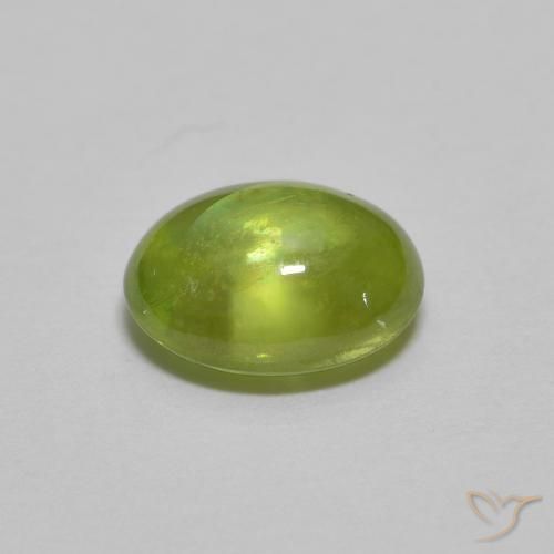 9,17 ctw natürlicher Olivgrün Sphene, Oval, Transparent