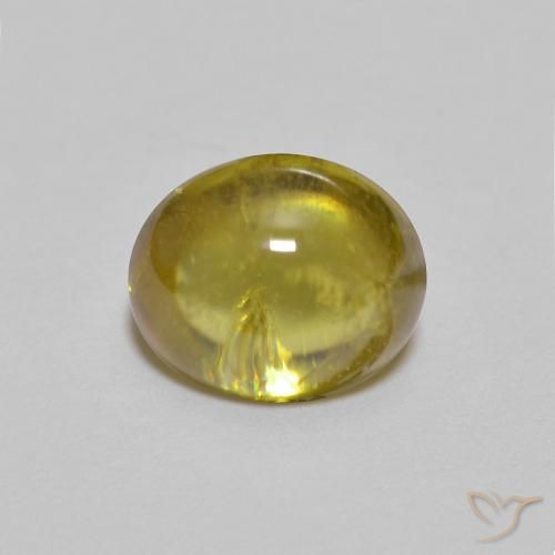 1.69ct Natürlicher Mittelgelb Sphene, Oval, Transparent
