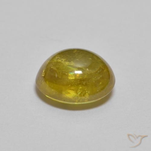9,17 ctw natürlicher Mittelgelb Sphene, Oval, Transparent