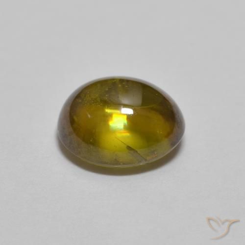 9,17 ctw natürlicher Erdiges Gold Sphene, Oval, Transparent