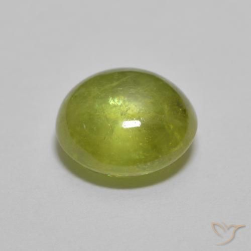 9,17 ctw natürlicher Olivgrün Sphene, Oval, Transparent