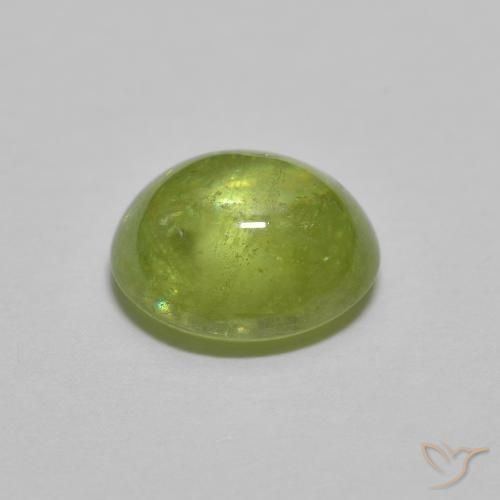 9,17 ctw natürlicher Mittelgrün Sphene, Oval, Transparent