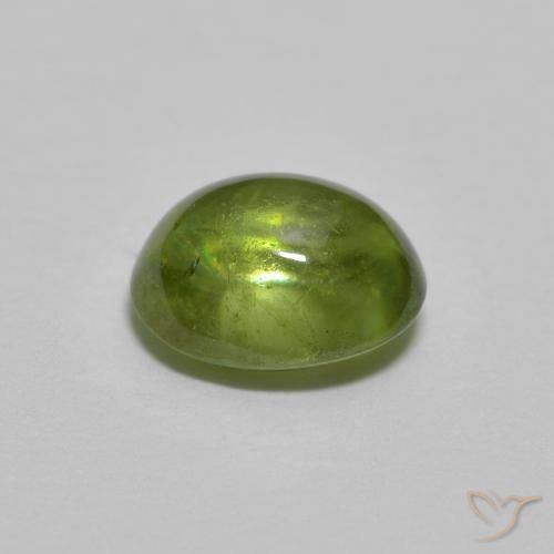 9,17 ctw natürlicher Leichtes lebendiges Grün Sphene, Oval, Transparent