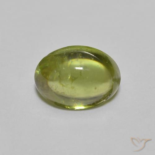 1.15ct Natürlicher Lebendiges Gelbgrün Sphene, Oval, Transparent