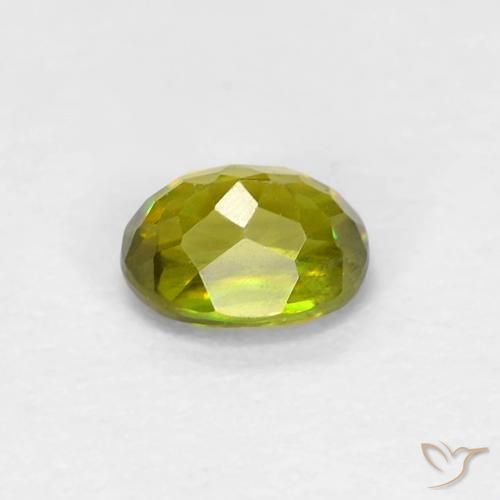 9,17 ctw natürlicher Mittelgrün Sphene, Oval, VVS-VS
