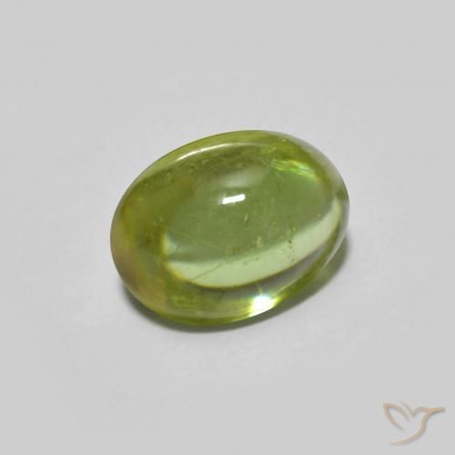 9,17 ctw natürlicher hellgrün Sphene, Oval, Transparent