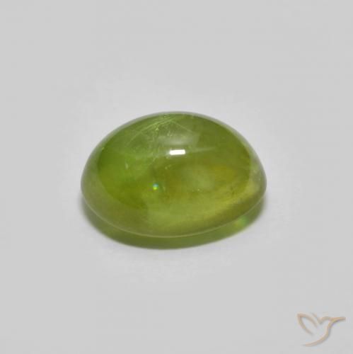 9,17 ctw natürlicher hellgrün Sphene, Oval, Transparent