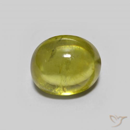1.33ct Natürlicher Warmes Waldgrün Sphene, Oval, Transparent