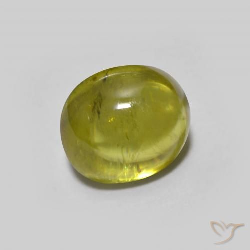 9,17 ctw natürlicher Warmes Waldgrün Sphene, Oval, Transparent