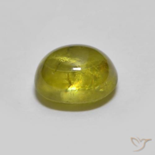 9,17 ctw natürlicher Warmes Waldgrün Sphene, Oval, Transparent