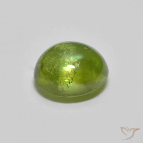 9,17 ctw natürlicher Mittelgrün Sphene, Oval, Transparent