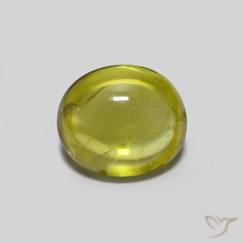 0.96ct Natürlicher Warmes Waldgrün Sphene, Oval, Transparent