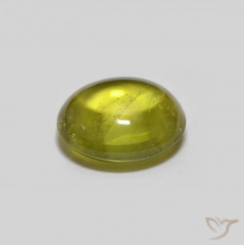 9,17 ctw natürlicher Warmes Waldgrün Sphene, Oval, Transparent