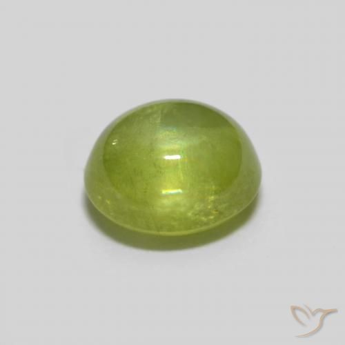 9,17 ctw natürlicher hellgrün Sphene, Oval, Transparent