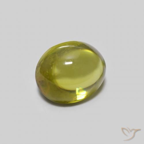 9,17 ctw natürlicher gelblich-grün Sphene, Oval, Transparent