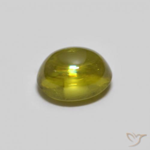 9,17 ctw natürlicher gelblich-grün Sphene, Oval, Transparent