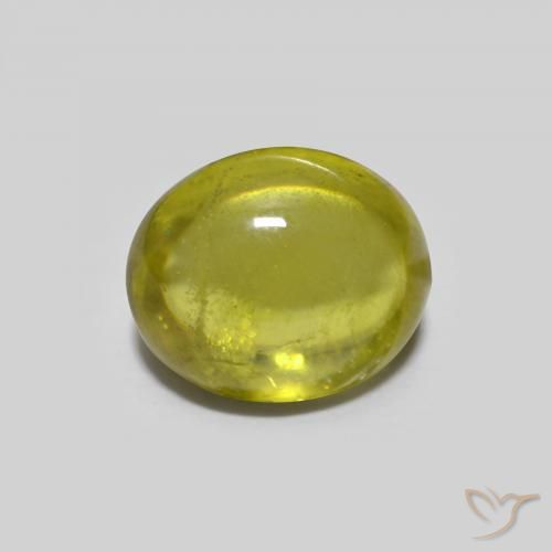 1.40ct Natürlicher gelblich-grün Sphene, Oval, Transparent