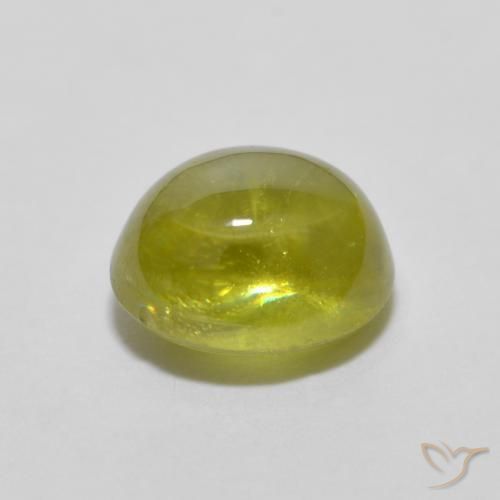9,17 ctw natürlicher Warmes Waldgrün Sphene, Oval, Transparent