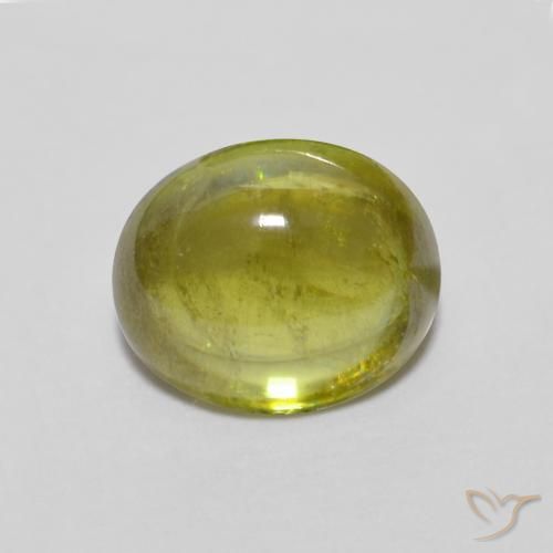 1.17ct Natürlicher Mittelgrün Sphene, Oval, Transparent