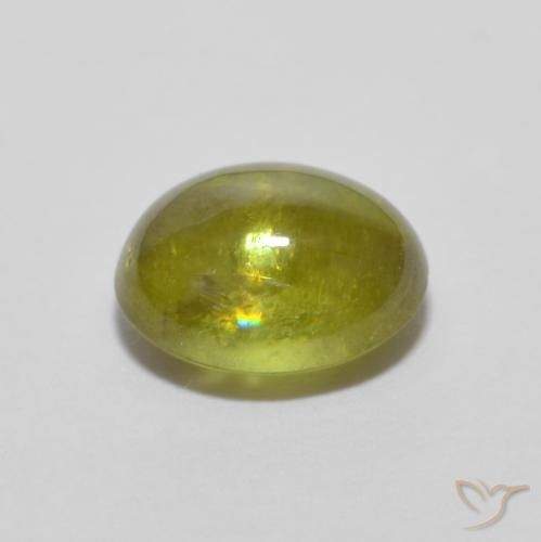 9,17 ctw natürlicher Mittelgrün Sphene, Oval, Transparent