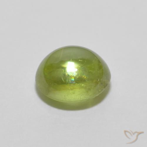 9,17 ctw natürlicher Leichtes lebendiges Grün Sphene, Oval, Transparent