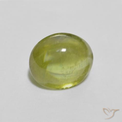 9,17 ctw natürlicher Olivgrün Sphene, Oval, Transparent