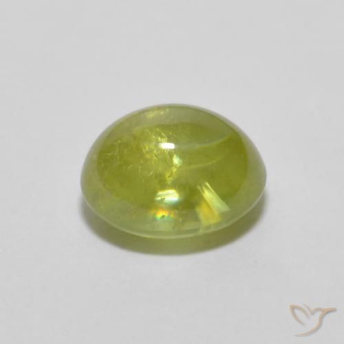 9,17 ctw natürlicher Olivgrün Sphene, Oval, Transparent