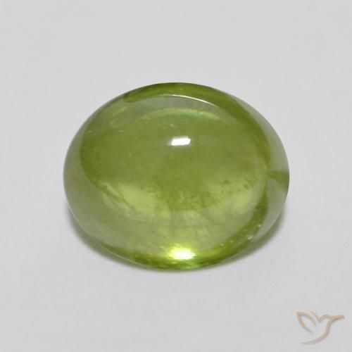 1.51ct Natürlicher Leichtes lebendiges Grün Sphene, Oval, Transparent