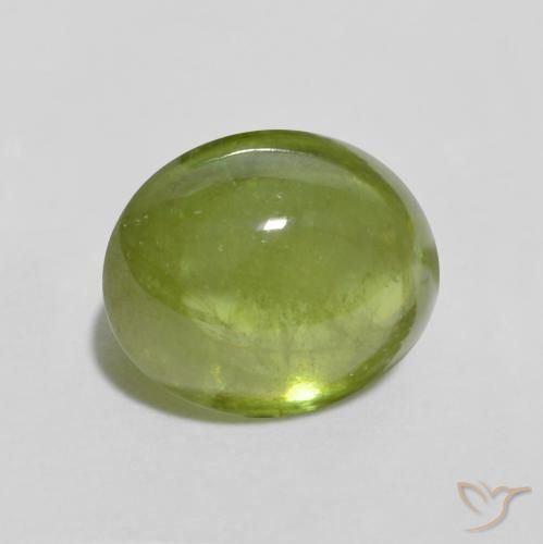 9,17 ctw natürlicher Leichtes lebendiges Grün Sphene, Oval, Transparent