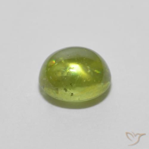 9,17 ctw natürlicher gelblich-grün Sphene, Oval, Transparent