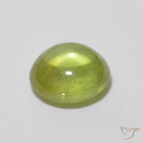 9,17 ctw natürlicher Olivgrün Sphene, Oval, Transparent