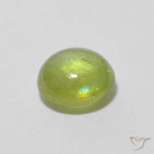 9,17 ctw natürlicher Mittelgrün Sphene, Oval, Transparent