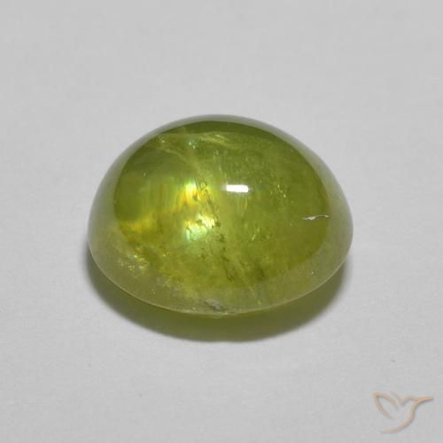 9,17 ctw natürlicher Mittelgrün Sphene, Oval, Transparent