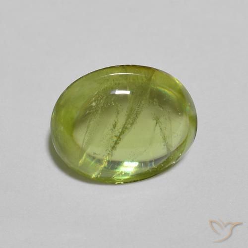9,17 ctw natürlicher Olivgrün Sphene, Oval, Transparent