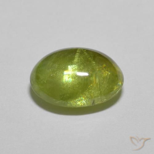 9,17 ctw natürlicher Olivgrün Sphene, Oval, Transparent