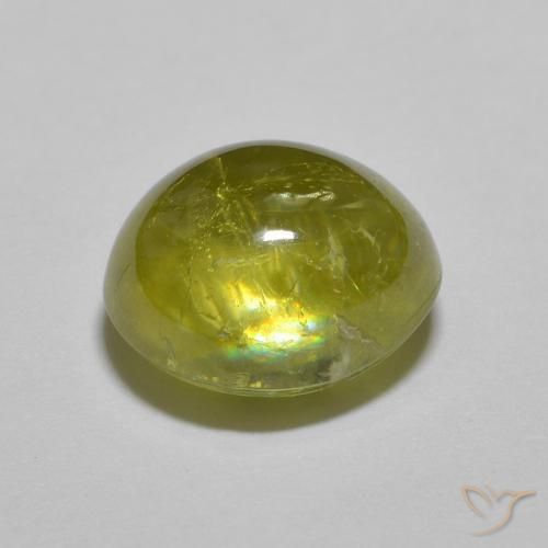 9,17 ctw natürlicher Mittelgrün Sphene, Oval, Transparent